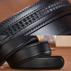 Hochwertiger PU-Leder Gürtel ohne Schnalle – HALOCOWCOW Unisex