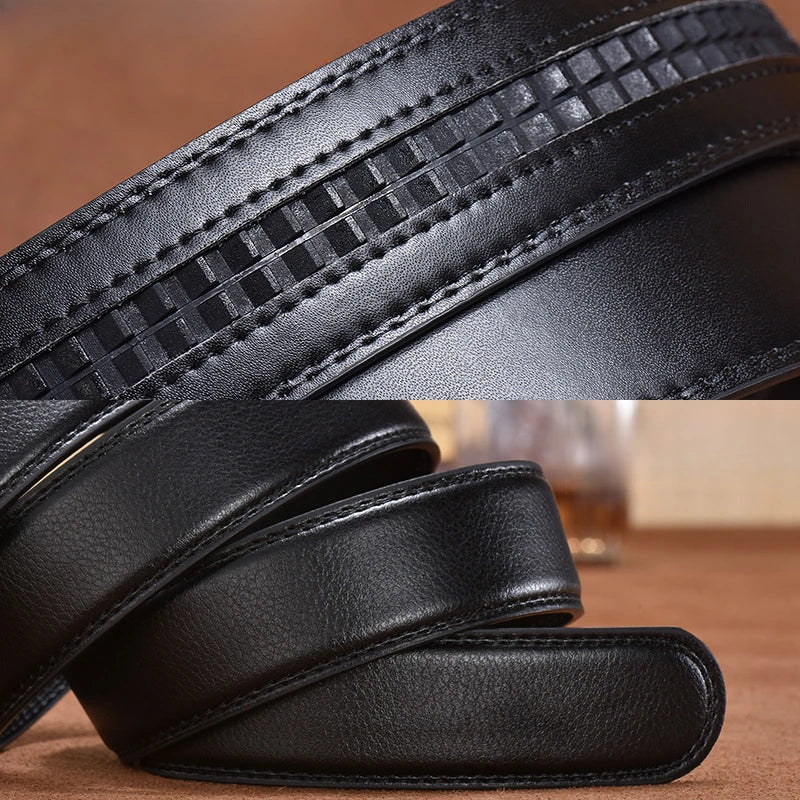 Hochwertiger PU-Leder Gürtel ohne Schnalle – HALOCOWCOW Unisex