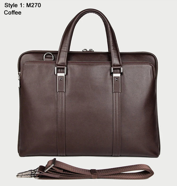 FANCODI Herren Leder-Aktentasche – Luxus Business Briefcase für 15,6" Laptop & Dokumente