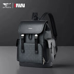 SEPTWOLVES Business Leder Rucksack Herren – Stylischer Monogramm Laptop Rucksack mit Klappe & Kordelzug für Arbeit & Pendeln