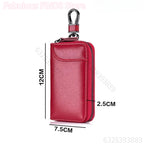 Echtleder Schlüsselmäppchen mit Schlüsselring - Bolsa para llaves y organizador unisex Geldbörse aus Rindsleder für Schlüssel, Karten &amp; Bargeld 