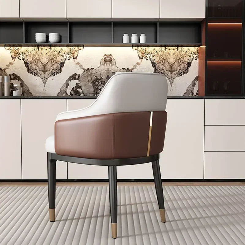 Italienisches Design Esszimmerstuhl aus PU-Leder – Moderner Polsterstuhl für Küche, Schlafzimmer, Hotel & Restaurant