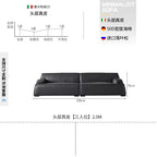 Europäisches minimalistisches Designer Ledersofa – Hochwertige Leder Lounge Couch für Wohn- & Schlafzimmer im postmodernen Stil