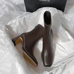 UETEEY Bottines pour femmes avec forme unique – Stiefeletten confortables avec blocage, confort et design rétro