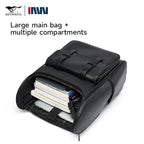 Septwolves Herren PU-Leder Rucksack – Wasserdicht, Business & Laptop Backpack für Reisen, Schule und Alltag