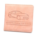 Auto Dokumentenmappe aus PU-Leder – Fahrzeugschein-, Führerschein- & Versicherungskartenhalter für Handschuhfach | Ordnungssystem für Fahrzeugunterlagen