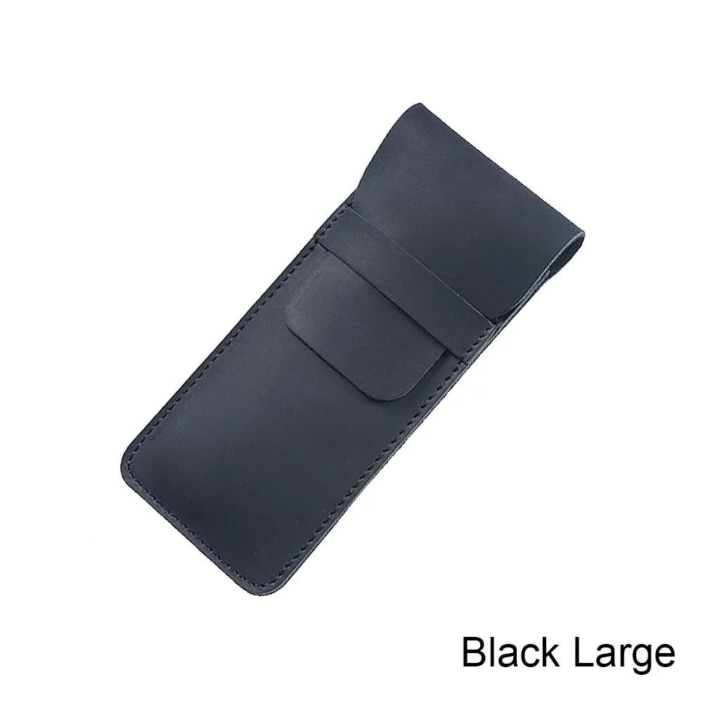 Premium Leder Stiftehalter aus echtem Rindsleder – Retro Einzel-Pen-Etui, schlank &amp; langlebig