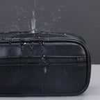 Accessoires culturels d'extérieur pour hommes en cuir PU – Sacs de maquillage pliables et pratiques avec de plus grandes capacités