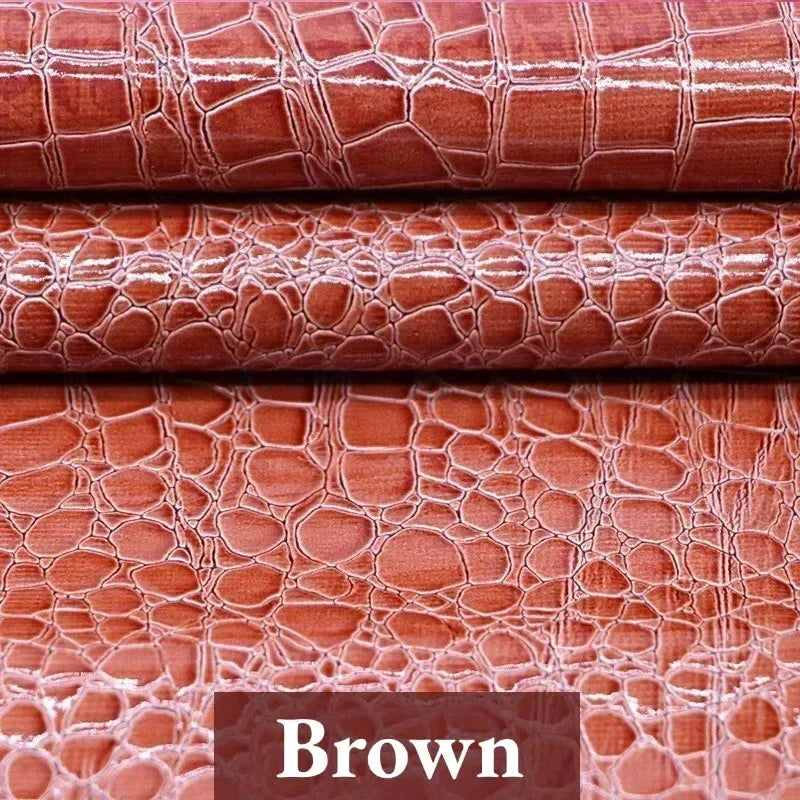 PU Kunstleder mit Krokodil-Prägung – Eleganter Lederstoff für DIY, Taschen, Möbel & Dekoration