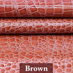 PU Kunstleder mit Krokodil-Prägung – Eleganter Lederstoff für DIY, Taschen, Möbel & Dekoration
