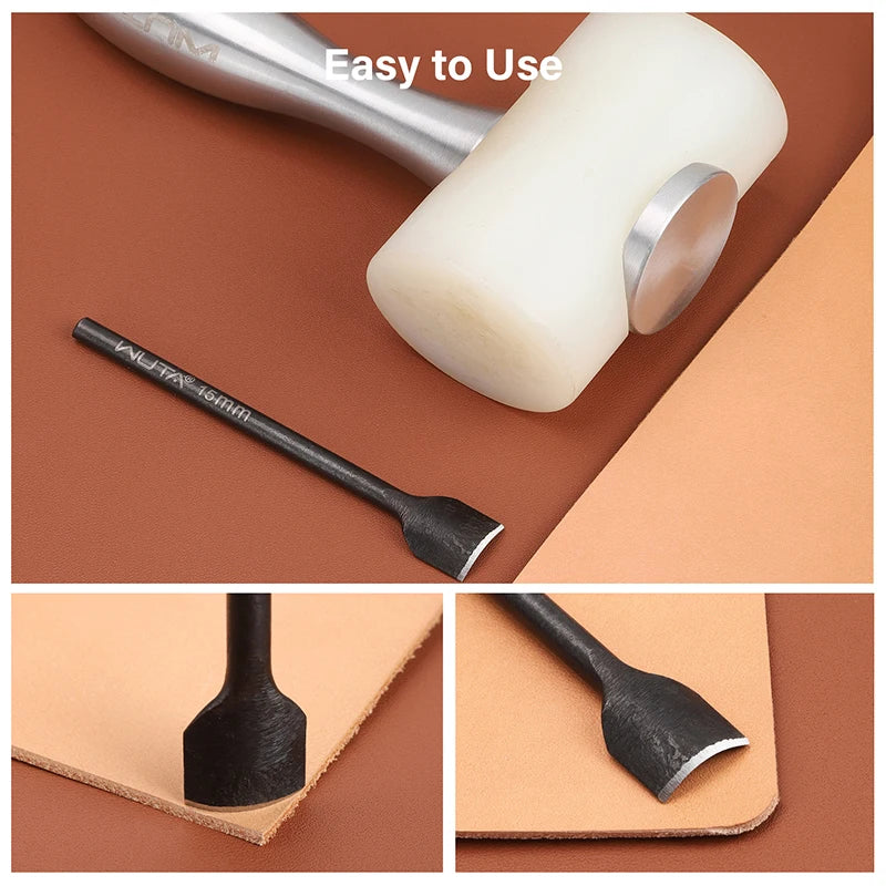 WUTA Basic Leder Eckenstanzer 1/4 Rund – Arc-förmiger Corner Cutter aus Carbonstahl für Gürtel, Riemen & Lederkanten