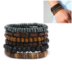 Conjunto de brazalete de cuero multicapa punk: brazalete gótico antiguo con encanto de totenkopf, Augen y Stern en estilo rock Y2K para hombres