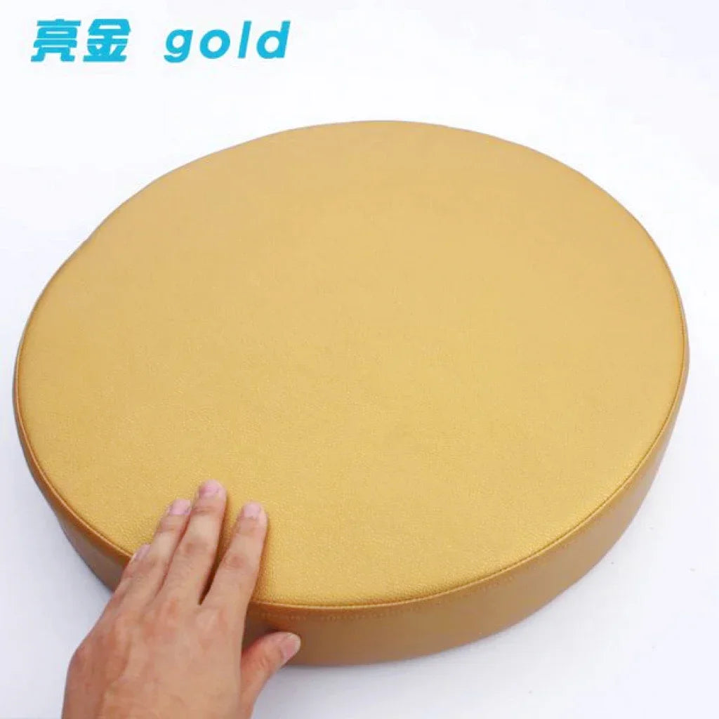 Rundes Sitzkissen aus Kunstleder Ø35 cm – Wasserdichtes, dick gepolstertes Stuhlkissen für Büro, Zuhause & Fahrzeug