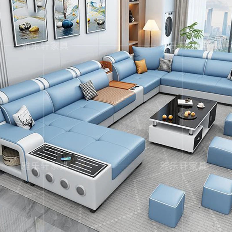 Designer Luxus Ledersofa – Modernes, erweiterbares Center-Seater & Sectional Sofa aus Echtleder für exklusive Wohnräume