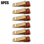 Edelstahl Leder Stiftclip – Porte-stylo pratique et support pour journaux, bureaux et écoles (1–6 pièces) 