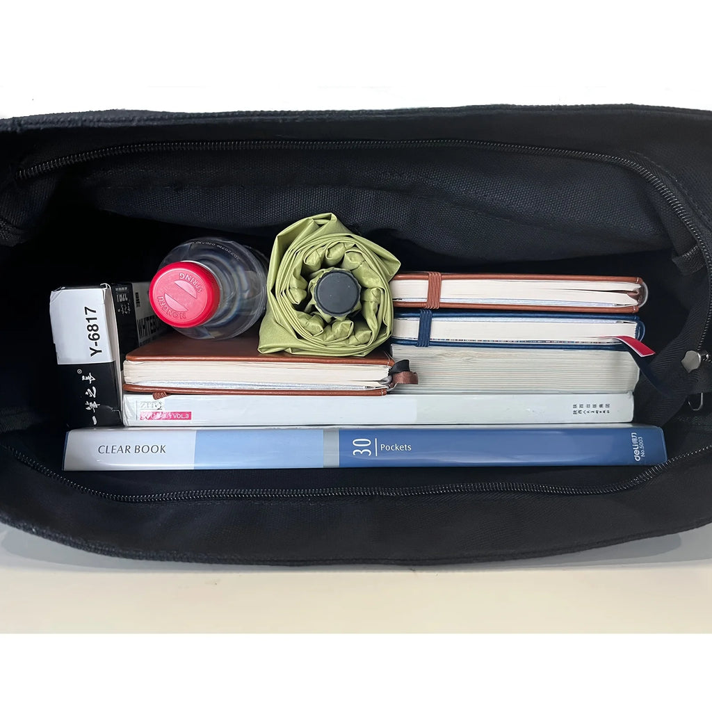 Unisex Canvas Schultertasche – Retro Messenger Bag mit großer Kapazität für Schule & Arbeit