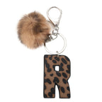 Modischer Leoparden Alphabet Schlüsselanhänger aus Kunstleder – Exquiser Buchstaben-Keyring as Handtaschen-Charm &amp; Geschenk 