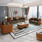 Luxuriöses Designer Ledersofa aus Echtleder – Modernes L-/U-Form Sofa im italienischen Stil, individuell konfigurierbare Wohnlandschaft für das Wohnzimmer