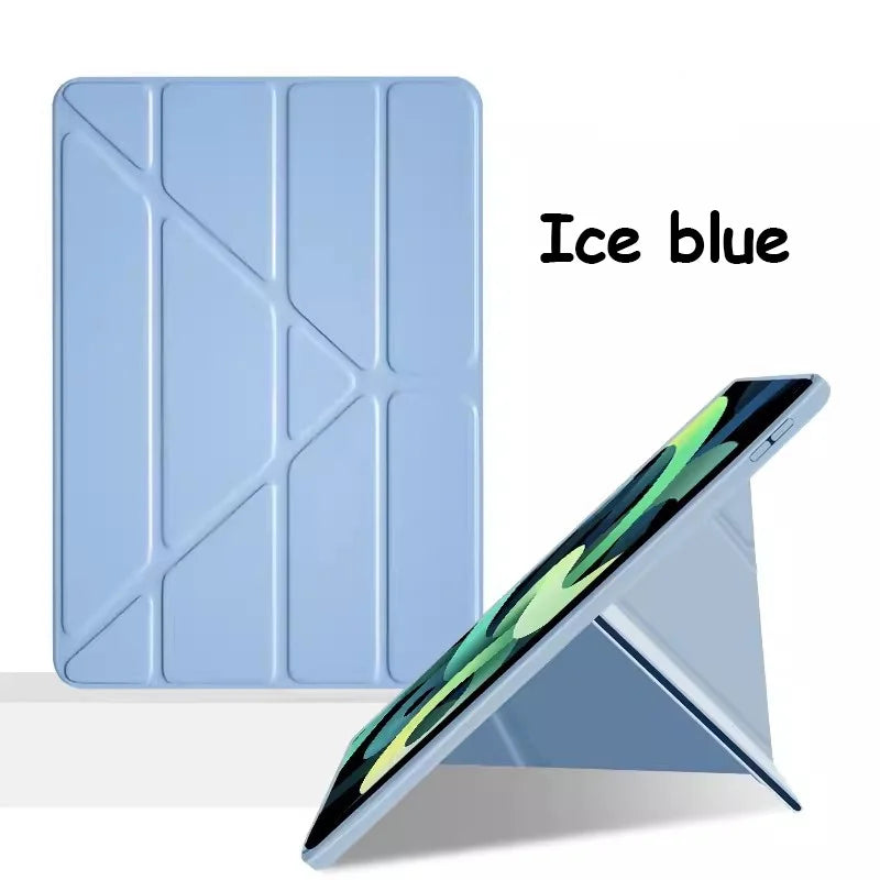 Étui à rabat en cuir pliable en Y pour iPad Mini, iPad Air et iPad Pro – Étui ultra résistant pour tablette avec fonction support (11 pouces) 