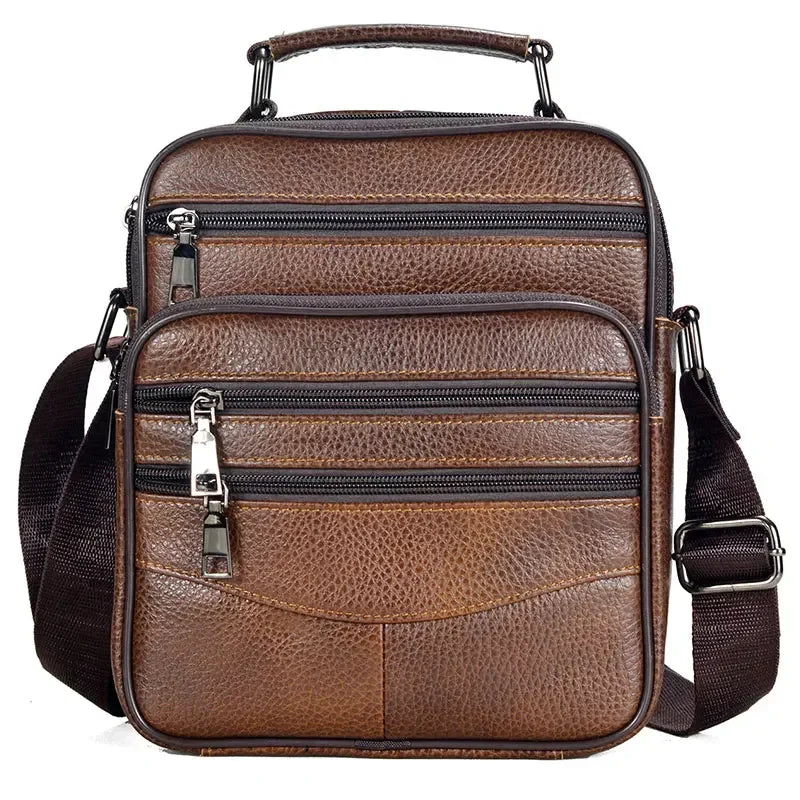 Sac à main pour homme au véritable sac à dos – Sac messager en cuir haut de gamme avec sac à bandoulière pour iPad et Alltag