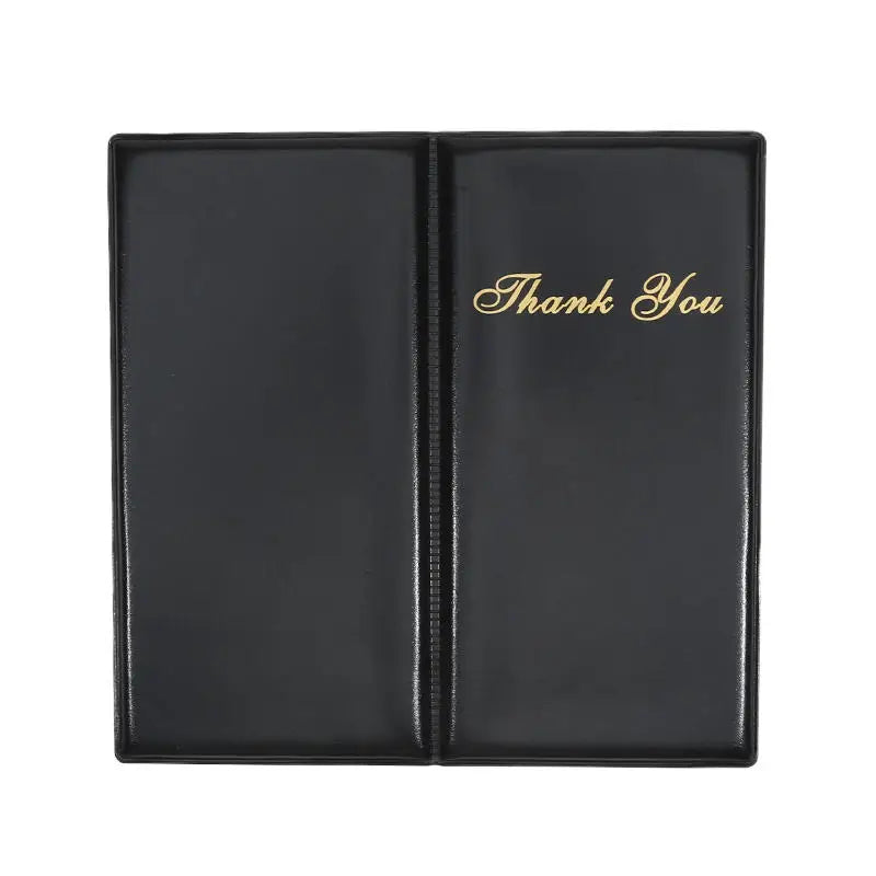 Carpeta de menú de cuero de primera calidad, tarjetero para cheques de invitados, presentador de cheques de restaurante, carpeta de menú para mesero, organizador de chequera 