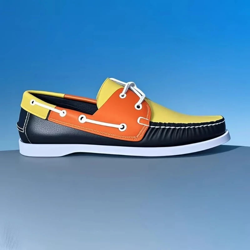 Handgefertigte Herren Bootsschuhe aus echtem Rindsleder – Klassische Leder Mokassins & Casual Loafer für Alltag und Freizeit