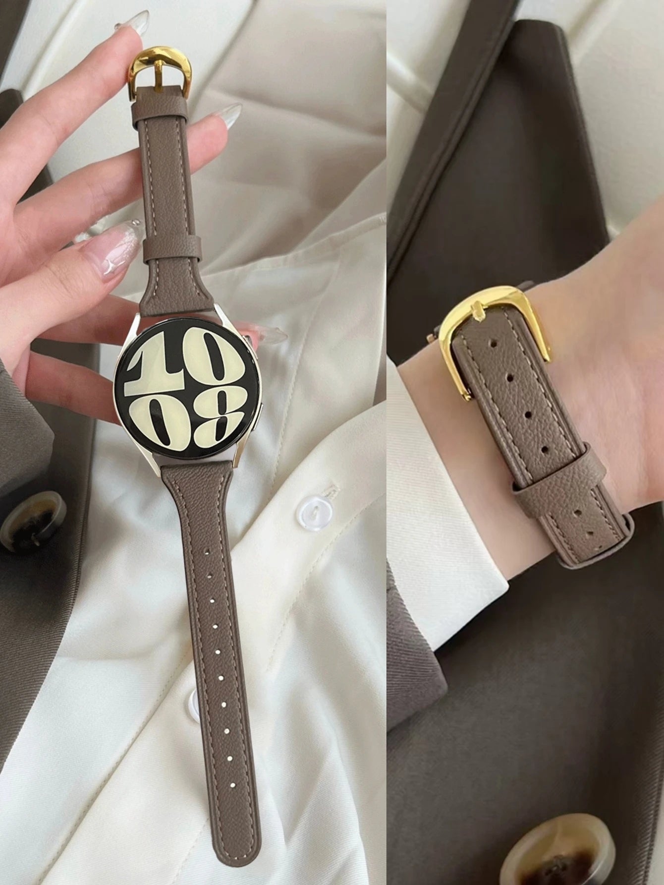 Lederarmband für Samsung Galaxy Watch – Hochwertiges Leather Loop Watchband 20 mm & 22 mm für Galaxy Watch 4–7, FE & Classic