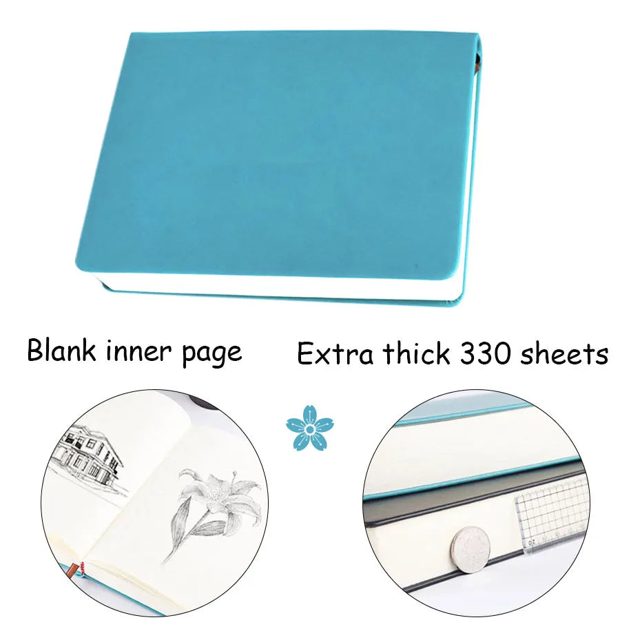 Hochwertiges Leder-Notizbuch A143 – 660 Seiten Planner, Journal & Skizzenbuch in A4/A5/A6