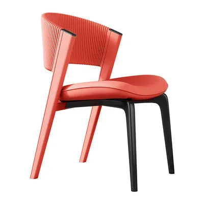 MOMO Italienischer Designer-Esszimmerstuhl aus Massivholz & Leder – Light Luxury Dining Chair im minimalistischen Premium-Design