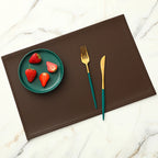 PU Leder Platzsets rund oder rechteckig (4/6 Stück) – Wasserdichte &amp; hitzeisolierende Tischsets im europäischen Stil für Hotel, Restaurant &amp; Zuhause