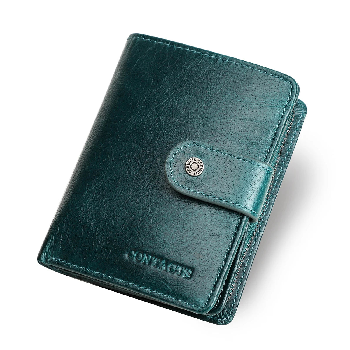 Contact'S Herren &amp; Damen Geldbörse aus echtem Leder – Vintage Kurz-Wallet mit RFID-Schutz, Münzfach &amp; Kartenhalter