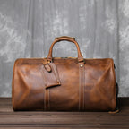 JLFGPJ Bolso de Viaje Retro para Hombre - Große Crazy Horse Leder Reisetasche aus Rindsleder, Bolso de Lona Vintage de un Solo Hombro para Europa y América