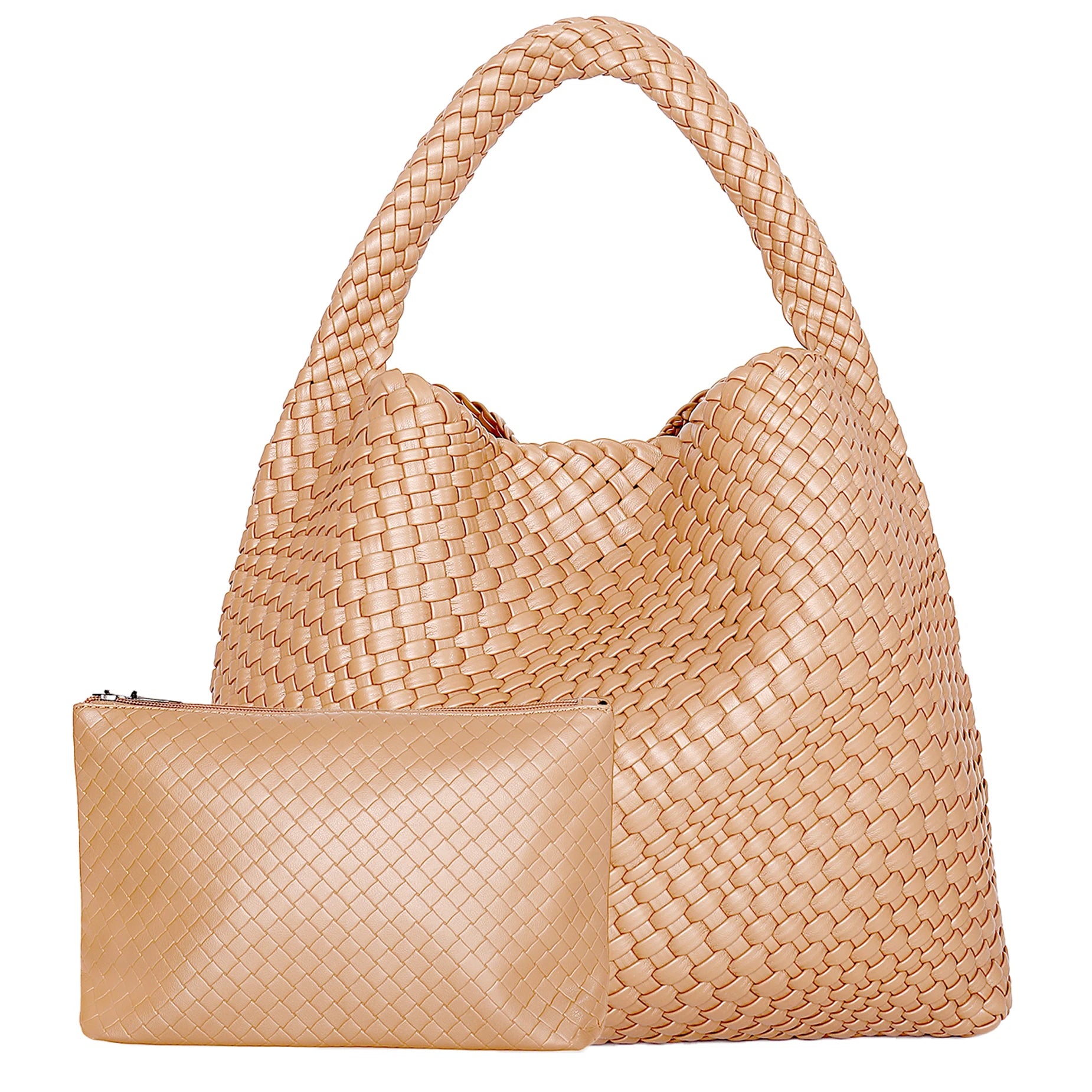 Sac fourre-tout en cuir pour femme – Grande pochette en cuir PU avec pochette pour le travail, le tourisme et les loisirs 
