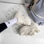 Damen Plateau Sneaker Schwarz – Modische Chunky Sport Schuhe mit Mesh & Lederoptik für Frühling & Sommer 2024