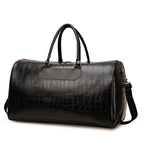 Bolsa de gimnasio para hombre de cuero PU con Python-Muster – Bolsa de fitness, bolsa de viaje y bolsa de lona para deportes, negocios y actividad física