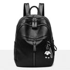 Damen PU Leder Rucksack – Multifunktionale Backpack-Tasche mit Ketten-Detail, Crossbody & Schultertasche, kompakter Daypack für Alltag & Schule
