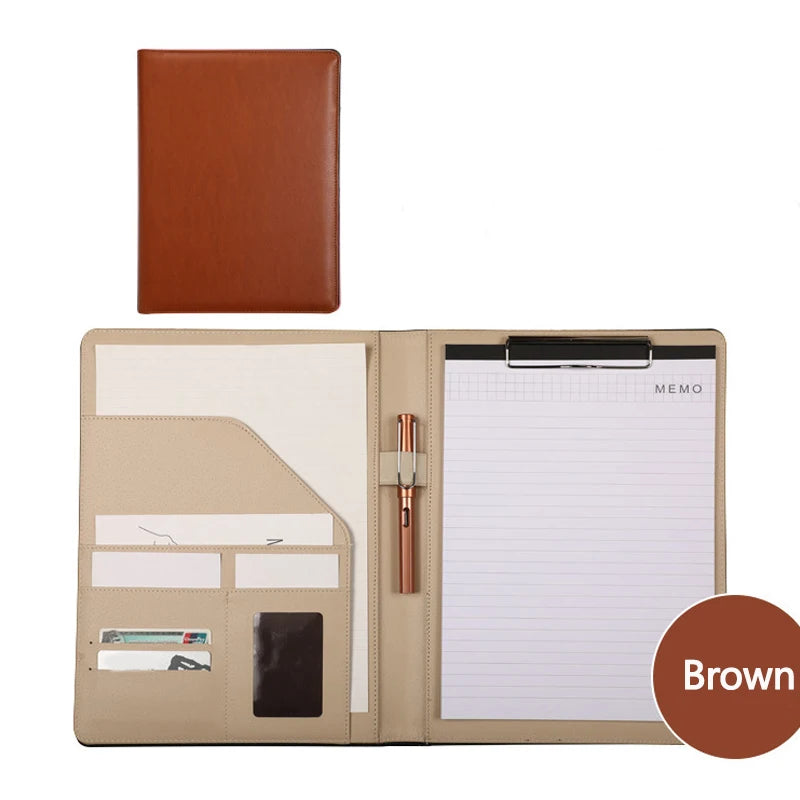 Mapa de documentos de negocios multifunción A4 con Stifthalter &amp; Kartenfach – Organizador más elegante para Verträge &amp; Büro