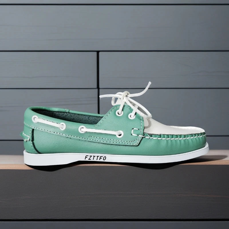 Herren Echtleder Loafer & Mokassins – Handgefertigte Driving Shoes aus Rindsleder, Klassische Bootsschuhe für Freizeit & Alltag