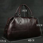 MUNUKI Hochwertige Leder Reisetasche für Herren – Große Duffel Bag aus echtem Rindsleder als Tote-, Schulter- & Wochenendtasche