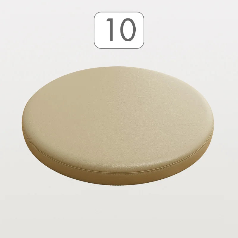 Rundes PU Leder Sitzkissen mit Memory-Schaum – Rutschfestes Stuhlkissen für Esszimmer, Barhocker & Fensterbank
