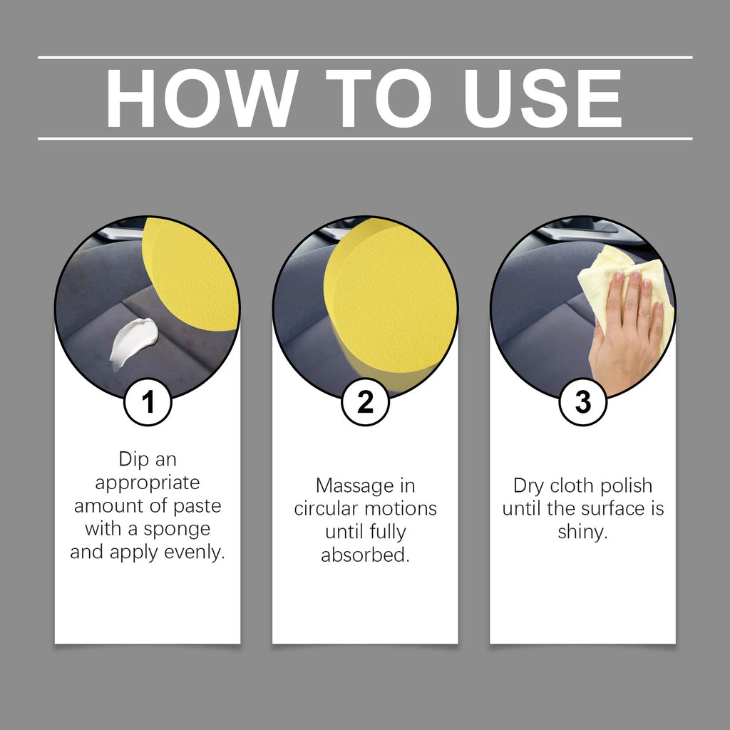 Leder Innenraum Pflegecreme mit Bienenwachs – Auto Leder Restaurationscreme für Glanz, Schutz & Fleckenentfernung (150 g)