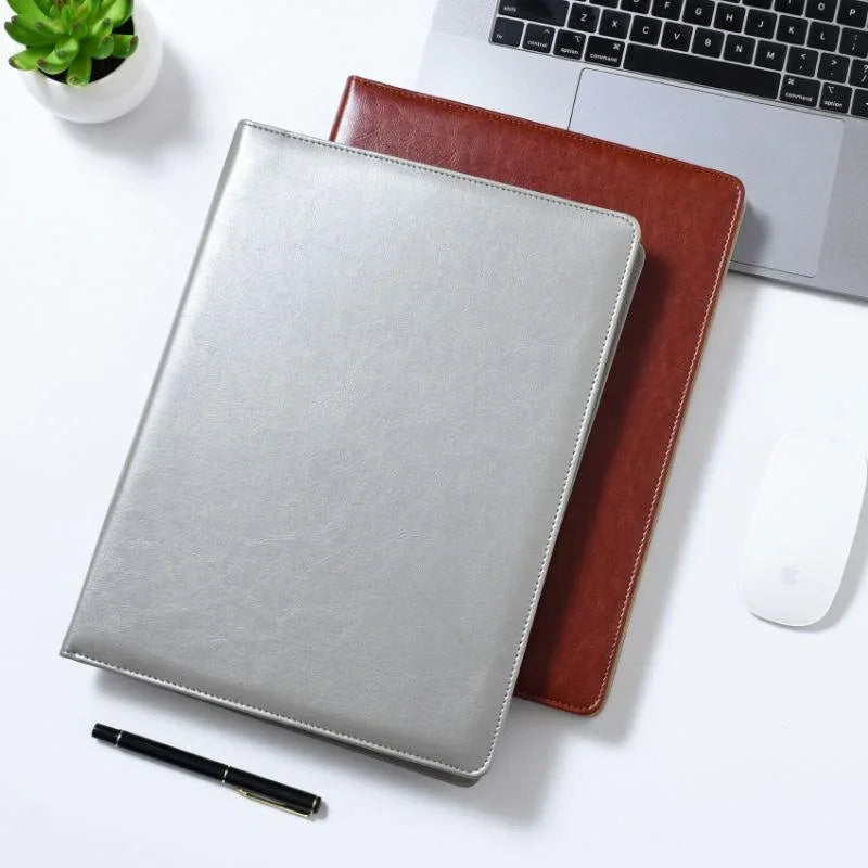 A4 PU-Leder Business Organizer Mappe – Vintage Manager Ordner & Dokumentenmappe mit Klemmbrett für Büro & Führungskräfte