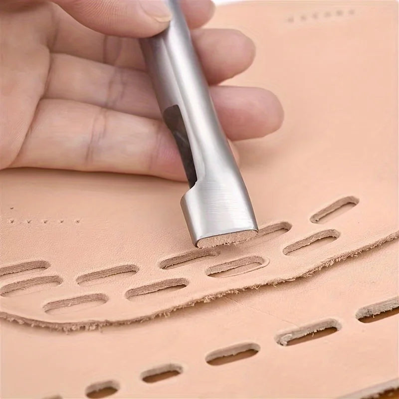 3-teiliges Oval Lederloch Stanzer Set – Ovale Hohlstanzen 1,5–20 mm für Gürtel, Taschen & Lederarbeiten