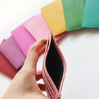 Véritable carte avec initiales – Slim Luxus Card Holder aus Rindsleder für Damen &amp; Herren | Porte-monnaie personnalisé