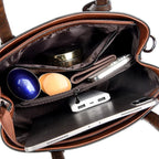 Luxury Damen Designer Patchwork Schultertasche – Große Leder-Handtasche & Shopper Tote mit Marken-Design