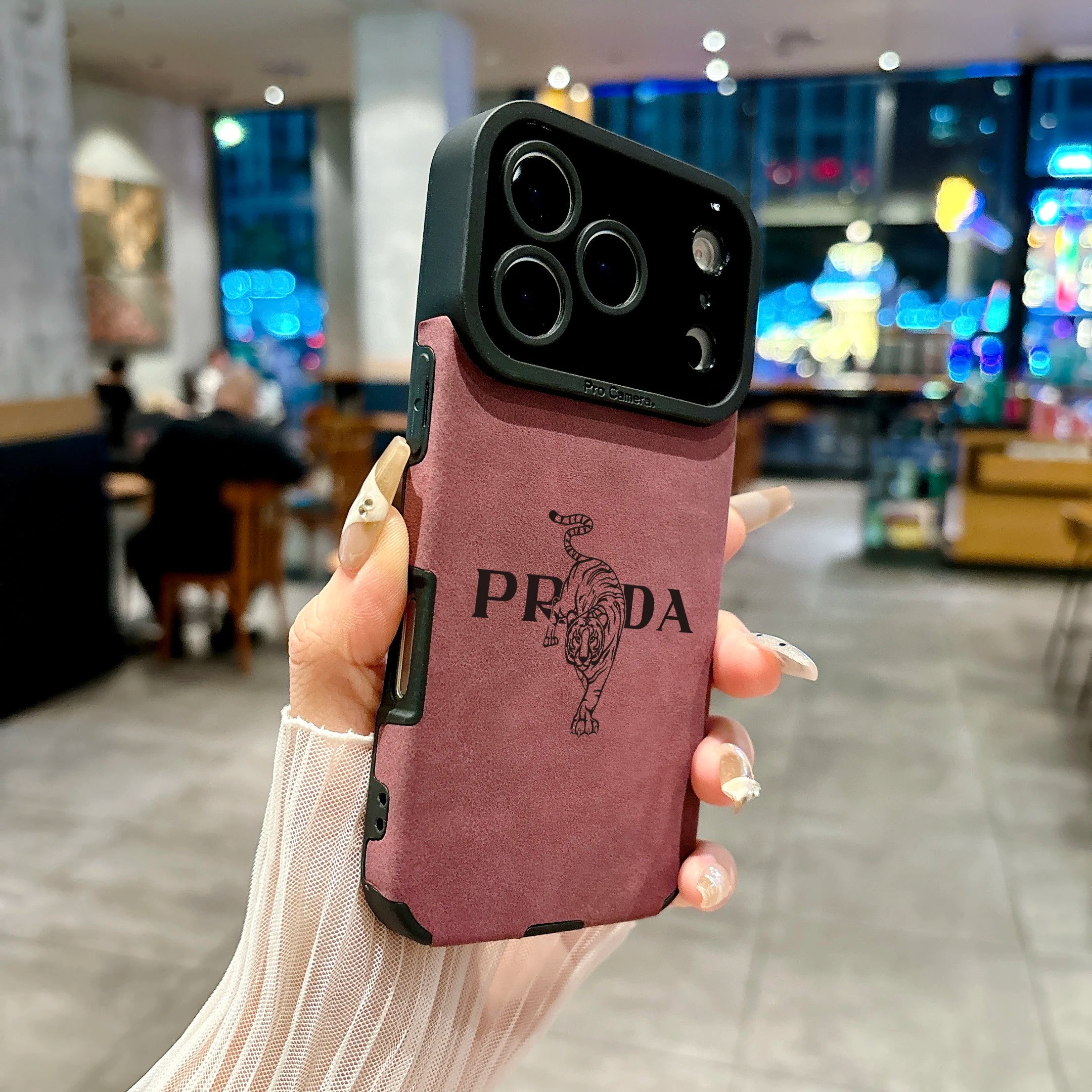 Luxuriöse Mikrofaser-Leder Handyhülle für iPhone 17, 16, 15, 14, 13, 12, 11 Pro &amp; Pro Max - Funda de cubierta completa Italy Tiger Streetwear