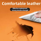 Luxuriöser Nordic Lazy Leder-Einzelsessel mit 360° Drehfunktion – Moderner Relax-Armchair mit Rollen für Wohnzimmer