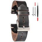 HEMSUT Horween Leder Uhrenarmband mit Quick Release – Vintage Watch Strap aus Premiumleder 18 mm–22 mm mit Dornschließe für Herren & Damen