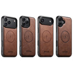 SUTENI Magnetische iPhone Hülle aus Kunstleder – Frosted Feel Case mit kabellosem Laden für iPhone 17 Pro Max, 16 Plus, 15, 14, 13 & 12