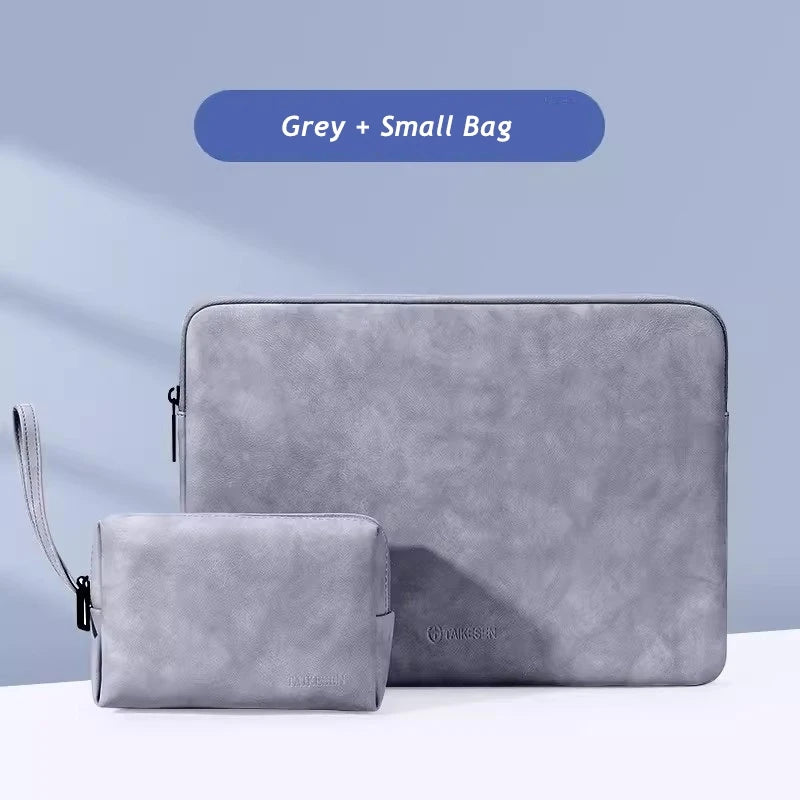 Housse en cuir PU pour ordinateur portable – Sac élégant pour ordinateur portable pour MacBook, ASUS, Huawei et Notebook 12–16 pouces, unisexe 